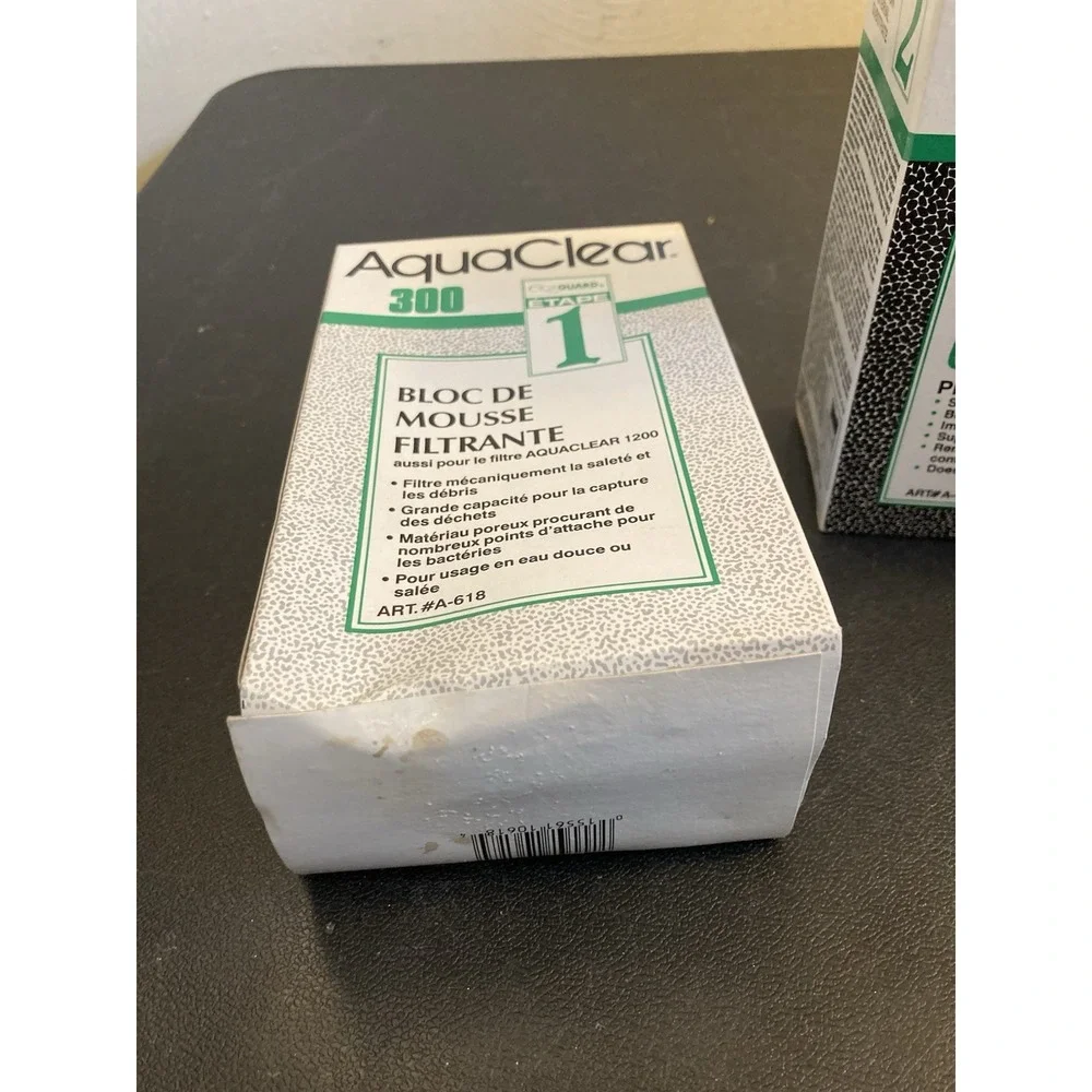 AquaClear 300 Cycle Guard‎ Foam Filter Insert + Ultragrade Carbon Insert NOS